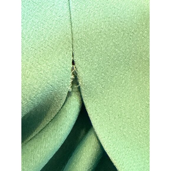 Simona Corsellini Green Off-Shoulder‎ Ruffle Column Gown Side Slit - Picture 11 of 11